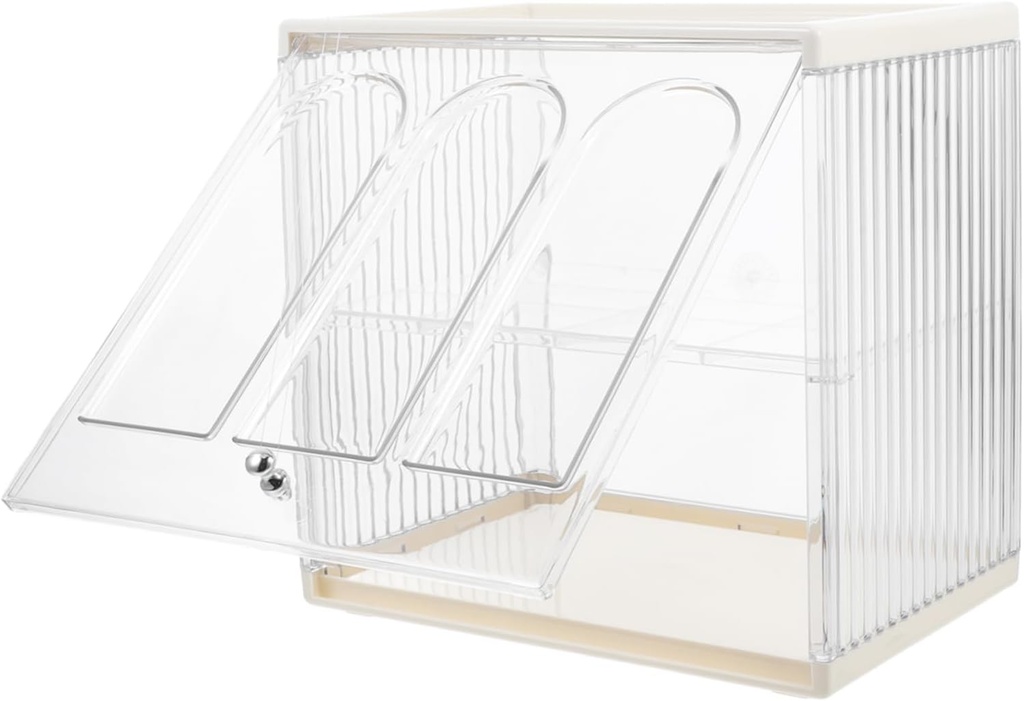 LIFKOME Bread Storage Box Window Bakery Boxes Airtight Bread Organizer for Kitchen Countertop