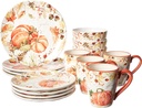 Harvest Splash 16pc Dinnerware Set,Service for 4