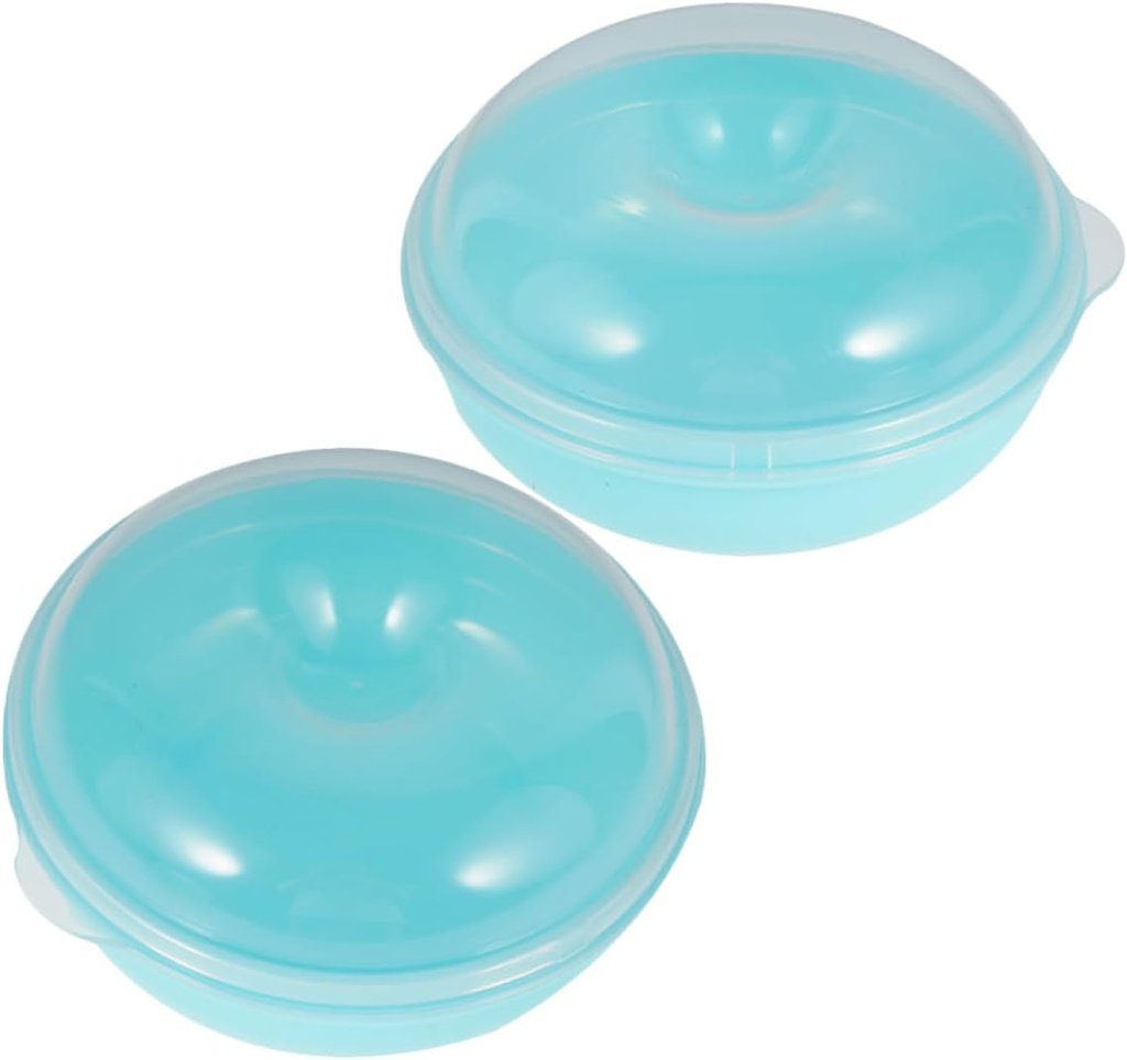 2pcs Airtight Bread Container Storage Box Bread Loaf Keeper Microwaveable Box Home Storage