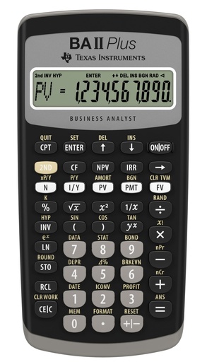 [BRSWIYTZOMBQ4ETP] Texas Instruments BA II Plus Financial Calculator