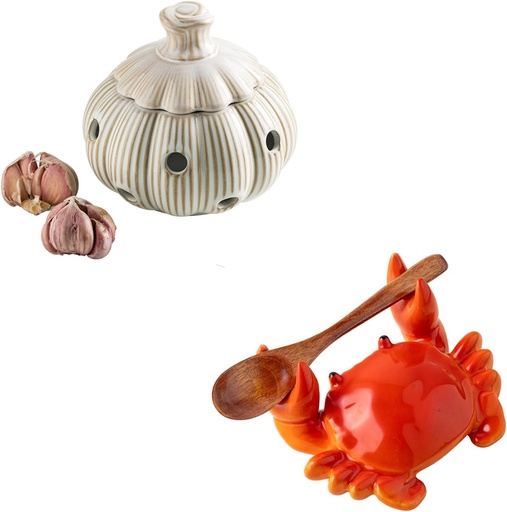 [BRSREHD5O4IGOFLH] Garlic Storage Pod+Coffee Spoon Rest