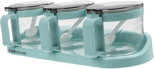 [BRSRAHTYCJ7GE3DF] Quantitative Condiment Jar Glass Seasoning Box Salt Box Pepper Dispenser Easy to Use Kitchen Essential