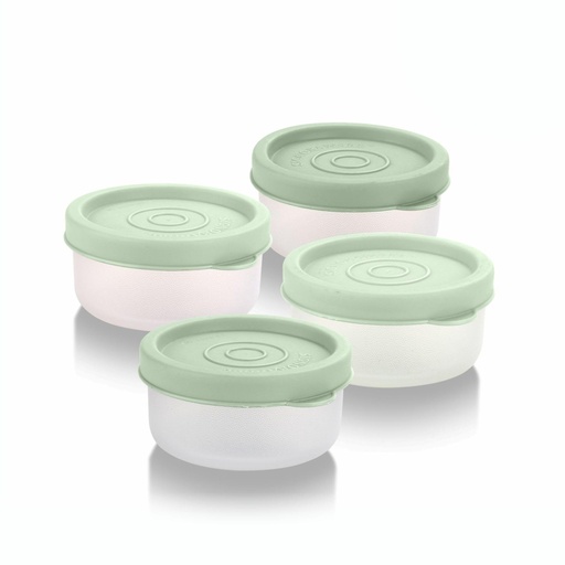 [BRSRAGDYBUARE3AY] Signoraware Nano BPA Free Plastic Containers Set (40mlx4 | Set of 4 | Green)