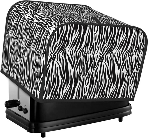 [BRSRAHYHOQNRSCTJ] Oven Cover Kitchen Bread Machine Protector,4 Slice Toaster Cover For Home,Fingerprint Coaster Cover,Kitchen Small Appliance,Zebra