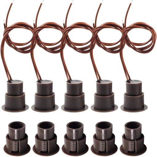 [BRSW2CQCBFYBU3D5] RC-36 Recessed NC Security Alarm Door Window Contact Sensor Magnetic Reed Switch 5 pcs