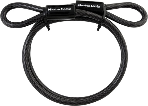 [BRSWIYQLA4FWAF36] Master Lock Cable, Steel Cable with Looped Ends, 4 ft. Long, 85DPF